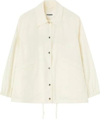Jil Sander Dames, Jassen, Wit, Maat: XS Katoen
