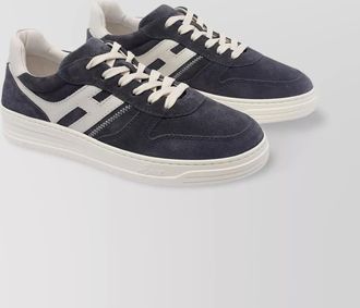 Hogan low top suede finish sneakers
