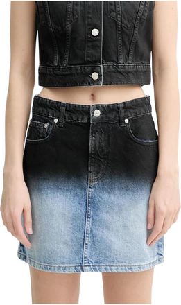 Moschino Katoenen Denim Rok - Dames - Spijkerrokken - Blauw - W26 - Katoen - Rokken