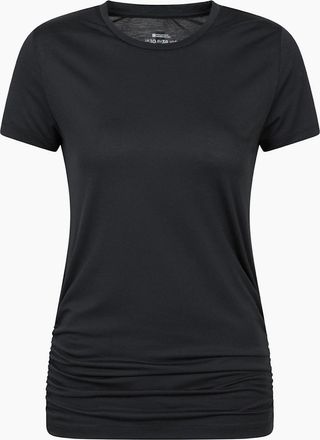 Mountain Warehouse Womens Mountain Warehouse Womens/Ladies Active Ruched Longline T-Shirt - Black - Size: 12
