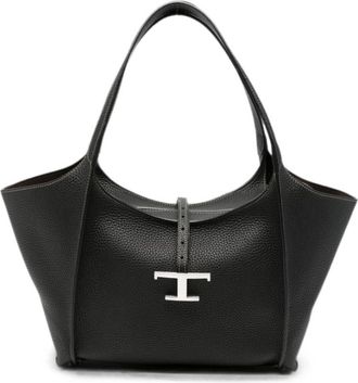 Tod's T Timeless Tote - Dames - Shoppers - Zwart - ONE Size - Leer - Tassen