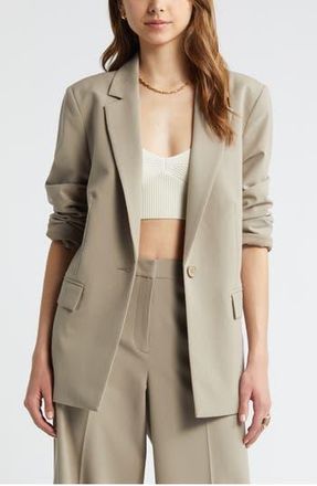 Open Edit Relaxed Fit Blazer in Grey Chia at Nordstrom Rack, Size X-Small