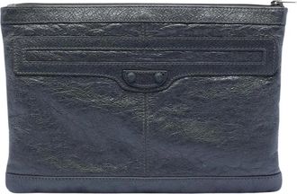 Balenciaga Pre-owned Vintage Leren Clutch Tas - Dames - Vintage Clutch - Zwart - ONE Size - Leer - Vintage