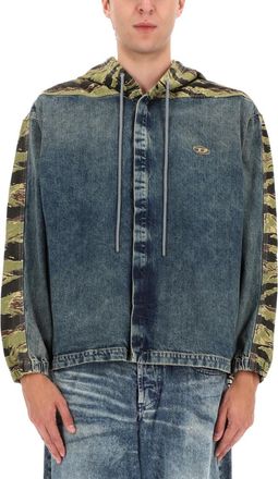 Diesel Blue Camo Hood Jacket