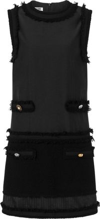 Moschino Sleeveless Mini Dress With Textured Boucle Trim