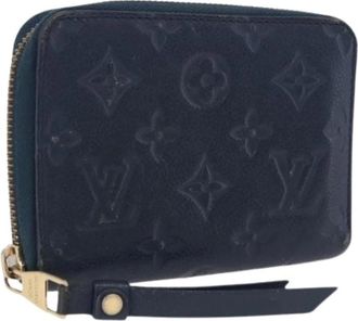 Louis Vuitton Pre-owned Portefeuille Secret Compact Wallet - Dames - Vintage Accessoires - Blauw - ONE Size - Leer - Vintage