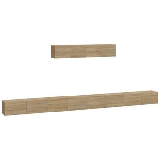 Berkfield Home 4 Piece TV Cabinet Set Sonoma Oak Engineered Wood in Brown