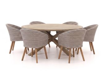 Intenso Furniture Intenso Tropea/ROUGH-Y &oslash;180cm dining tuinset 7-delig
