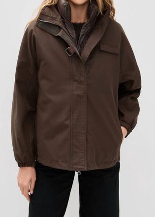 Line & Dot Forest Anorak Jacket In Chocolate