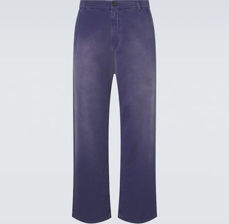 Miu Miu Cotton gabardine wide-leg pants