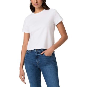 Paige Rhodes Crewneck Cotton T-Shirt in White at Nordstrom, Size X-Small