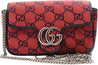 Gucci Pre-owned Mini Bags, female, Red, Size: ONE SIZE Pre-owned Canvas gucci-bags