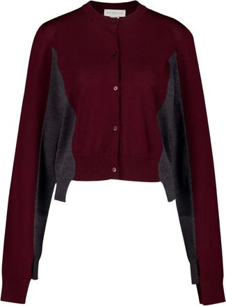 Stella McCartney Cardigan con design color-block - Rosso