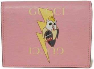 Gucci Tweedehands leren portemonnees - Dames - Vintage Accessoires - Roze - ONE Size - Vintage