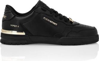 Plein Sport Low Top Tiger.x Unisex in Black/lightgold at Nordstrom, Size 42