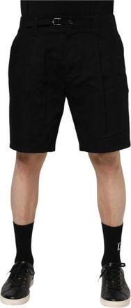 Dolce & Gabbana Casual Shorts, male, Black, Size: L Black Zipper Bermuda Shorts