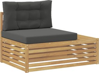vidaXL Sof&aacute; De Esquina Exterior Con Coj&iacute;n Blanco 115 X 83 X 73 Cm Vidaxl