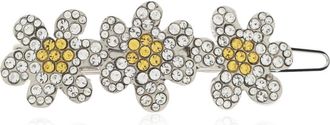 Marni Haarklip met glinsterende kristallen - Dames - Haaraccessoires - Grijs - ONE Size - Leer - Accessoires