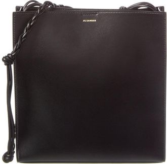 Jil Sander Logo Leather Shoulder Bag