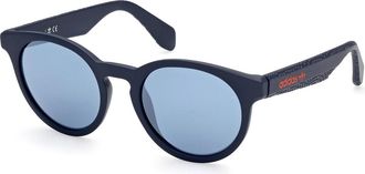 adidas OR0056 92X Mens Sunglasses Blue Size 52