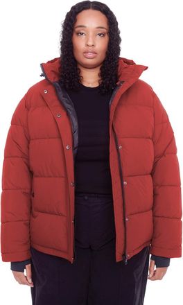 Alpine North FORILLON PLUS SIZE - Vegan Down Short Quilted Puffer Jacket in Deep Red at Nordstrom, Size 3X