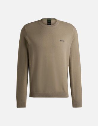 HUGO BOSS Mens Hugo Boss Mens Beige Momentum Knitted Jumper - Tan - Size: 44