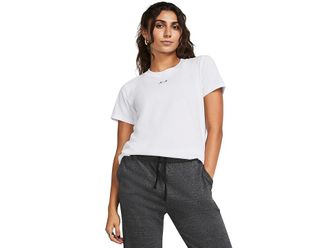 Under Armour Rival Core Short Sleeve T Shirt Womens Workout White/Black : SM (US 4-6), Polyester
