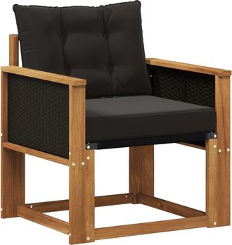 vidaXL Sof&aacute; Intermedio De Exterior Madera Maciza De Acacia Y Textileno Vidaxl