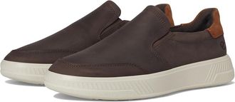 Ecco Move Slip On Sneaker Mens Shoes Coffee/Camel Suede : EU 45 (US Mens 11-11.5) M, Leather