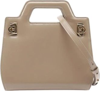 Ferragamo Pre-owned Mini Bags, female, Beige, Size: ONE SIZE Pre-owned Mini Bag