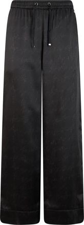 Herno Broek met verstelbare tailleband - Dames - Wijde Broeken - Zwart - M - Polyester - Broeken