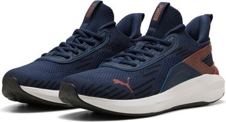 Puma Slip-On Sneaker PUMA SOFTRIDE ENZO 5 HYPE, Gr. 42,5, puma navy, bordeaux rot, feather gray, Textil, Schuhe Slip-On Sneaker, leicht profilierte Gummi-L