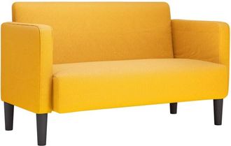 vidaXL Sofá Loveseat amarillo claro 109 cm tejido de pana vidaXL