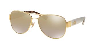Coach Gold Flash Gradient Pilot Ladies Sunglasses HC7059 92496E 62