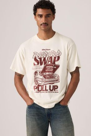 Levi's Graphic Vintage Fit Tee - Men - XL - White / Record Swap Egret