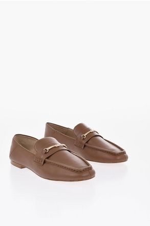 Michael Kors Leather Loafers LENA with Front Buckle size 40,5