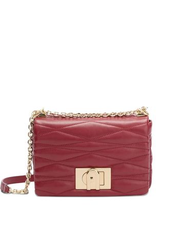 Furla small Mala quilted chain-strap cross body bag - women - Calf Leather/Polyester - One Size - Red