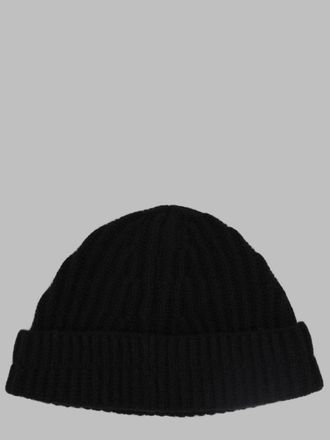 Maison Margiela S52TB0016_M13285900 Ribbed Wool Beanie - Black