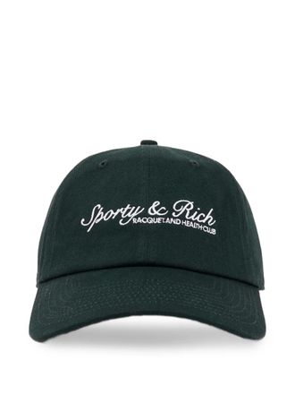 Sporty & Rich logo-embroidery baseball cap - Green