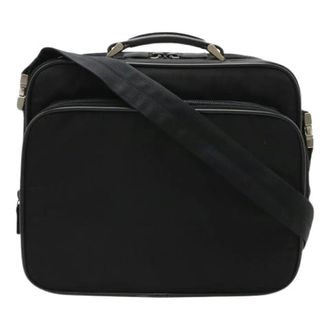 Prada Pre-owned Nylon Briefcase - Dames - Pre-owned - Zwart - Maat: ONE Size Nylon