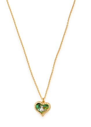 Vivienne Westwood Petra Crystal-embellished Heart Necklace - Green - One Size