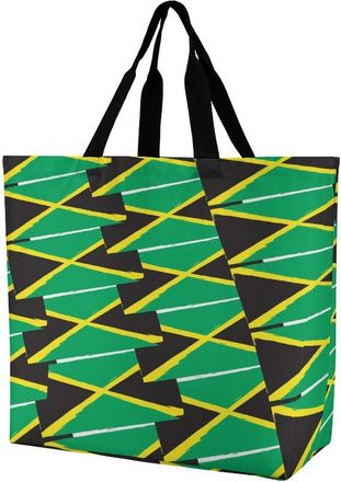 Generic Amaican Flag Or Banner Reusable Shopping Bags Large Capacity Grocery Bag Heavy Duty Tote for Women 40x40x16cm