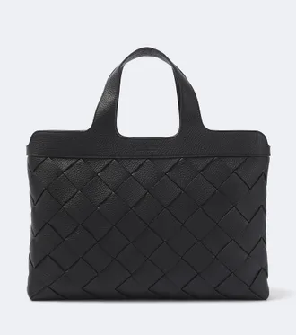 Bottega Veneta Malet&iacute;n Diago de piel Intrecciato