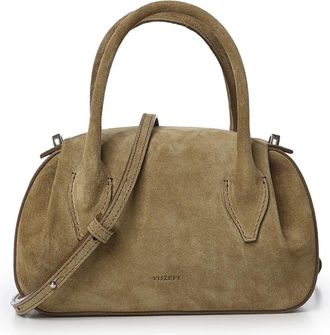 Yuzefi Oyster Mini Duffle - Dames - Handtassen - Groen - ONE Size - Leer - Tassen