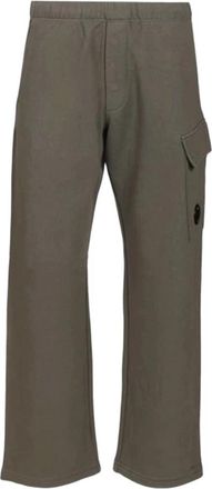 C.P. Company Diagonal Raised Fleece Cargo Trainingsbroeken - Heren - Straight fit broeken - Grijs - L - Katoen - Broeken