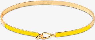 Bangle Up Emaillierter goldener Armreif Lily - Jaune Sunny - 3mm
