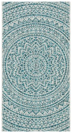 Safavieh Alfombra contempor&aacute;neo de polipropileno gris/azul, 122 x 170 cm
