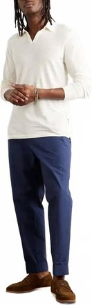 Orlebar Brown Felix Placket Polo Shirt - Plus In White Sand