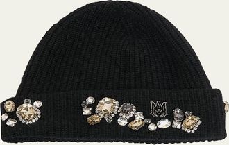 Amiri Mens Chunky Crystal Beanie Hat