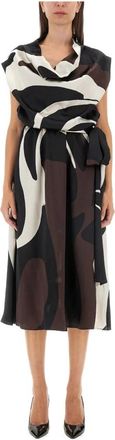 Kiton Kleedjes Bruin - Dames - Casual kleedjes - Veelkleurig - S - Kleedjes